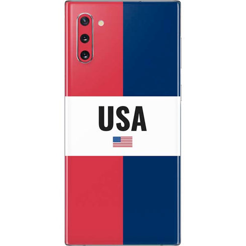 American Flag Color Block Galaxy Note 10 Skin